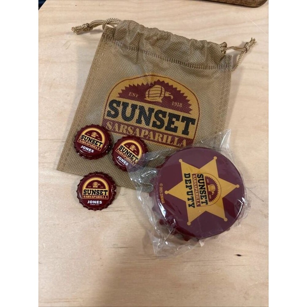Fallout Sunset Sarsaparilla Magnetic Bottle Opener W/ Caps And Bag